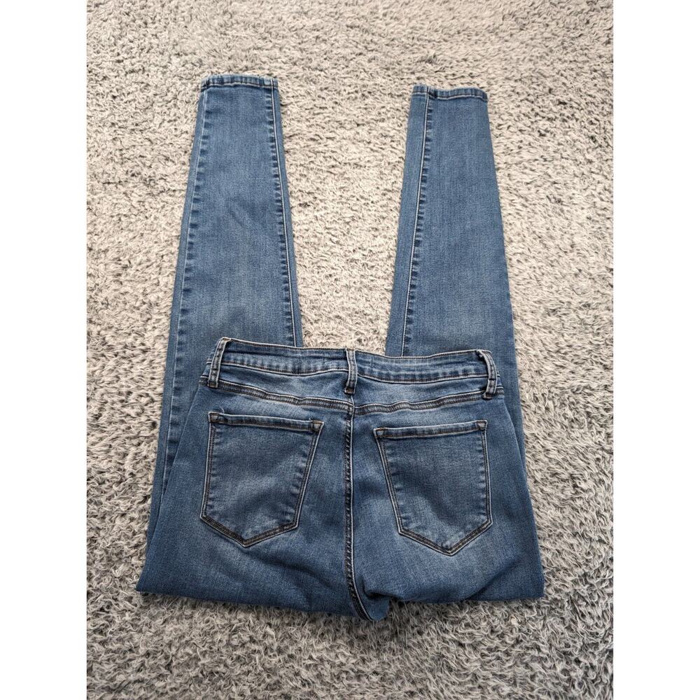KanCan Jeans Women 9 Blue Distressed Medium Wash Casual Skinny Stretch Normcore